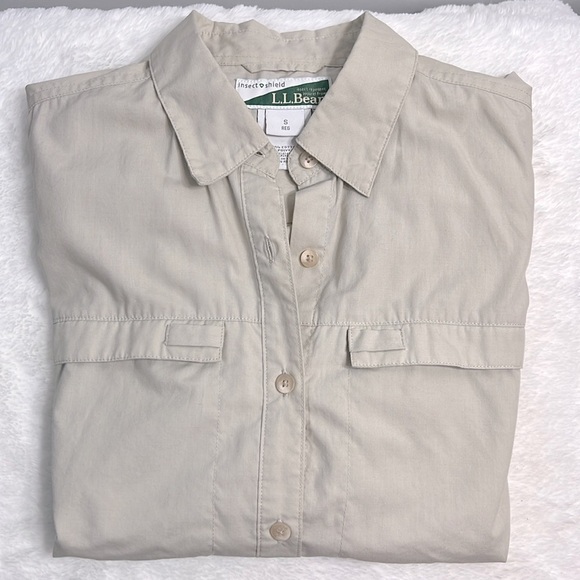 L.L. Bean Insect Shield Button Down Safari Shirt Size S - Picture 1 of 15
